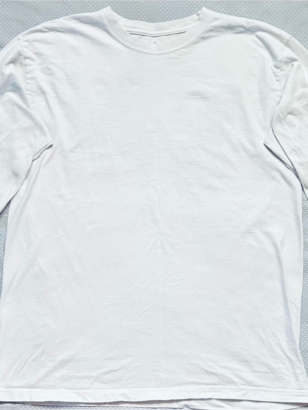 adidas White Long Sleeve Crewneck Tee